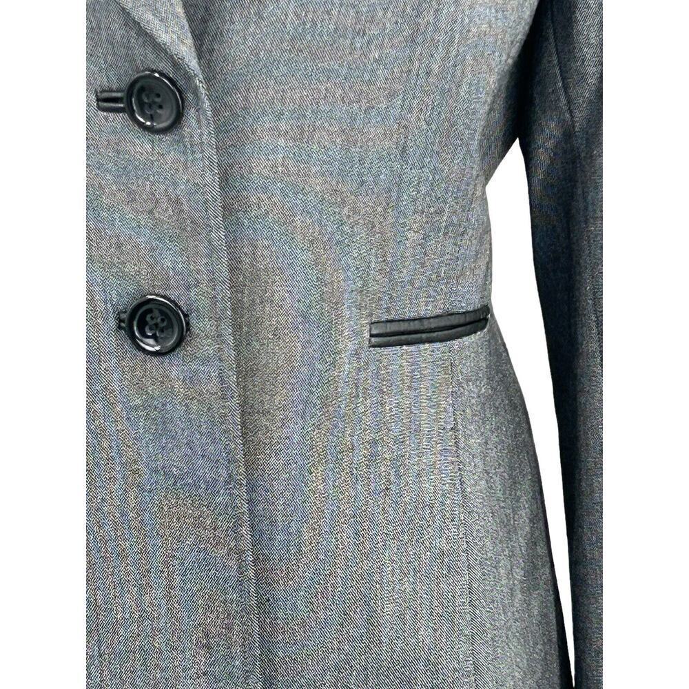 Tahari Arthur S Levine Gray Black Jacket Size 8 Petite Women Lined Blazer - Picture 15 of 16